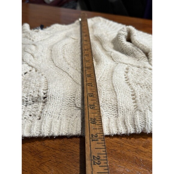 White Top Top Sweater Tie Back Large Windsor Women’s Long Sleeve Winter - Picture 6 of 10